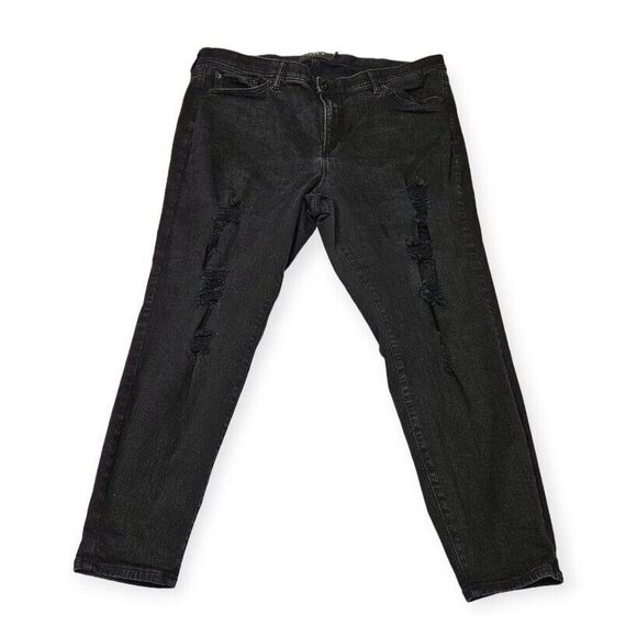 Sky Pants - Torrid Jeans Women's Sky High‎ Skinny Size 24R Black Tapered Premium Stretch